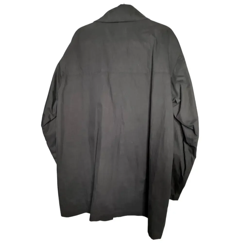 KENNETH COLE NEW YORK MENS BLACK RAIN OVERCOAT SIZE L